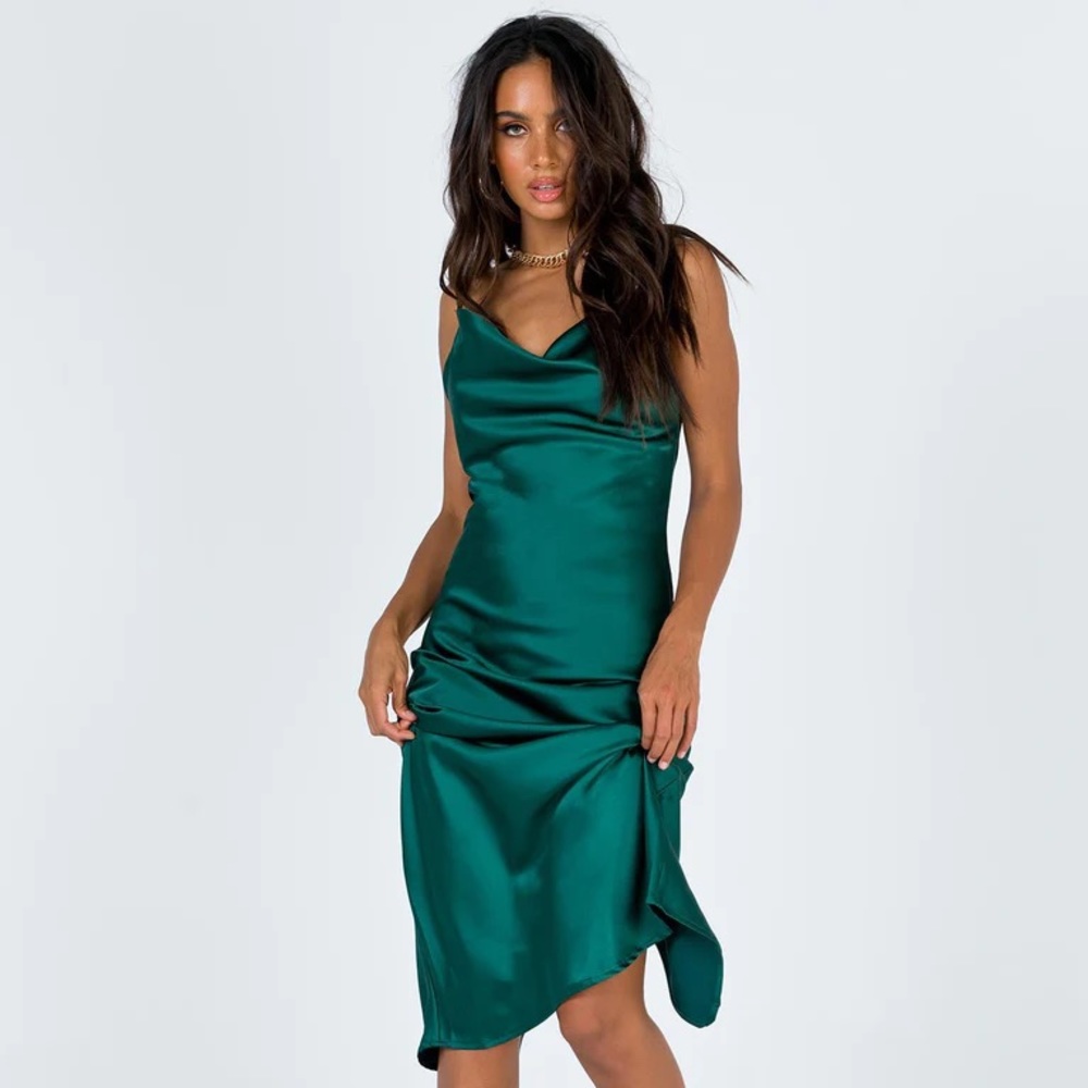Princess Polly Betta Vanore Midi Dress Forest Green